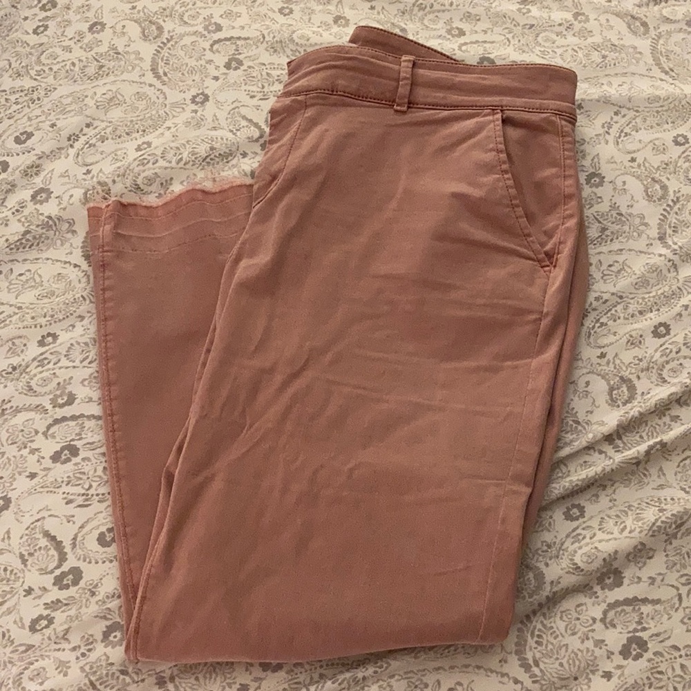 LOFT Frayed Hem Pants